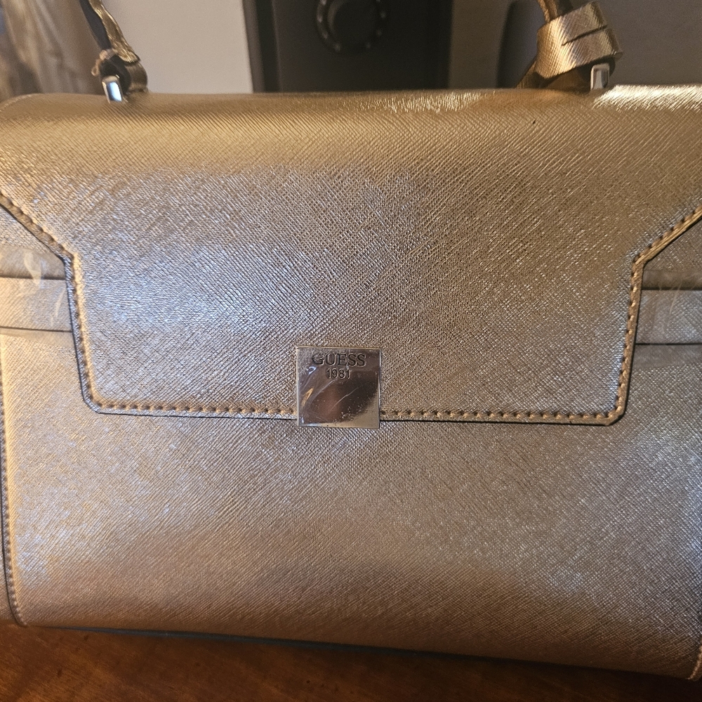 GUESS Metallic Gold Shoulder Bag New